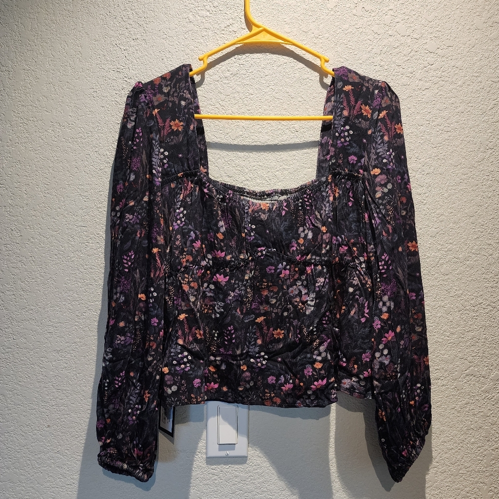 Heliotrope Floral Top